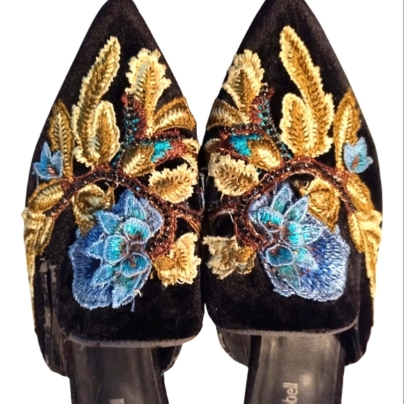 Jeffrey Campy Embroidered Claes Black Velvet - Picture 1 of 11